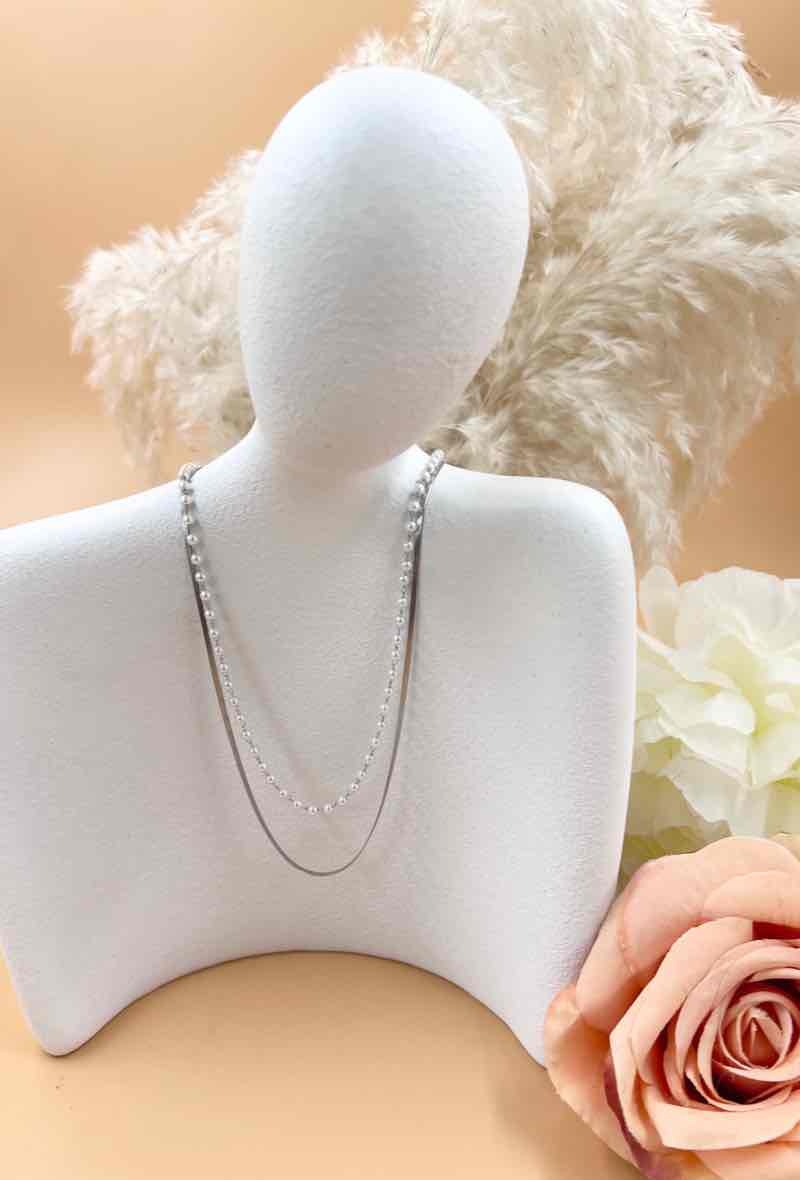 Wholesaler Orient Express - Necklace Multi Chain Beads Surgical Steel