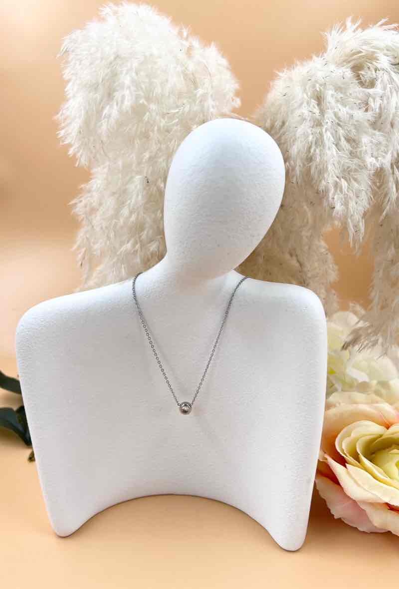 Grossista Orient Express - Collana Pendente Strass Acciaio Chirurgico