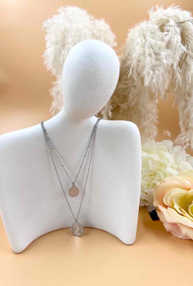 Grossista Orient Express - Collana Multifilo in Acciaio con Pendente Chirurgico