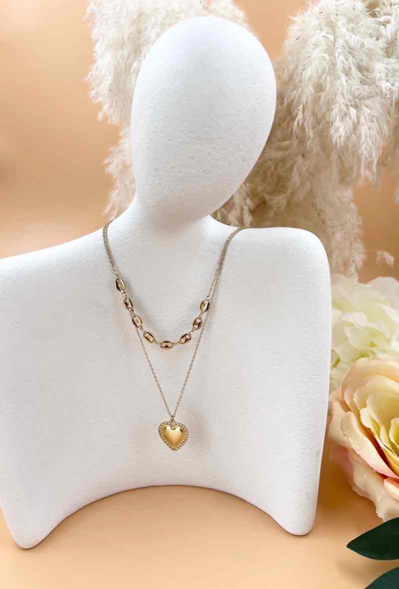 Grossista Orient Express - Collana Pendente Cuore Acciaio Chirurgico
