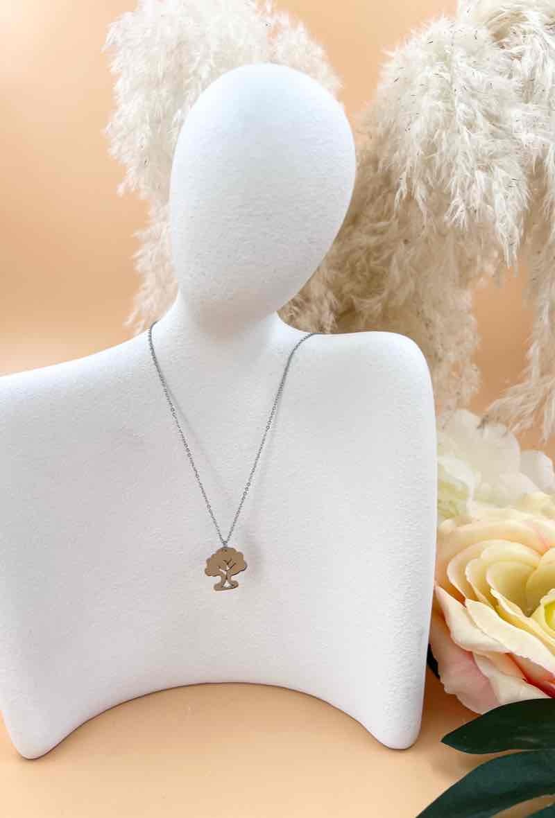 Grossista Orient Express - Collana Pendente Albero Acciaio Chirurgico
