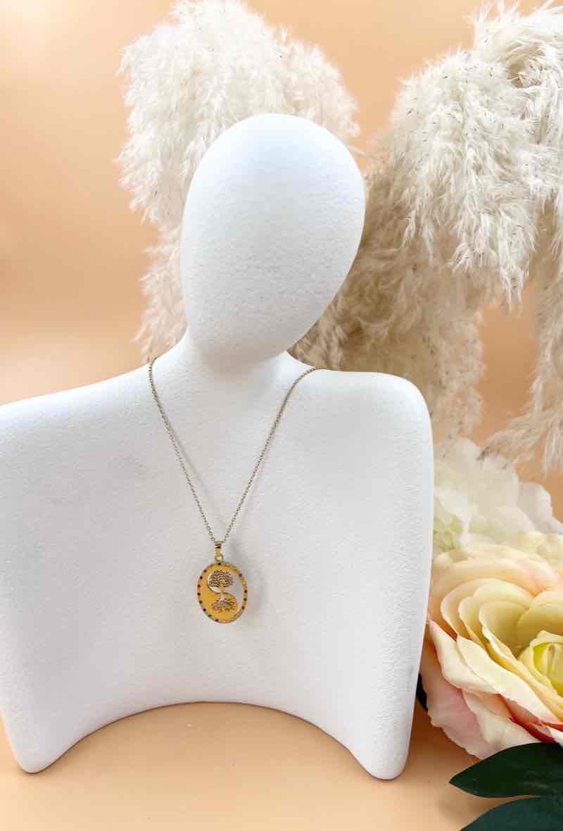 Grossista Orient Express - Collana Pendente Albero Acciaio Chirurgico