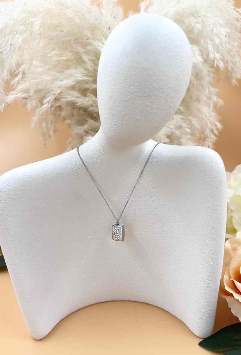 Großhändler Orient Express - Rechteckiges Strass-Chirurgenstahl-Halsband