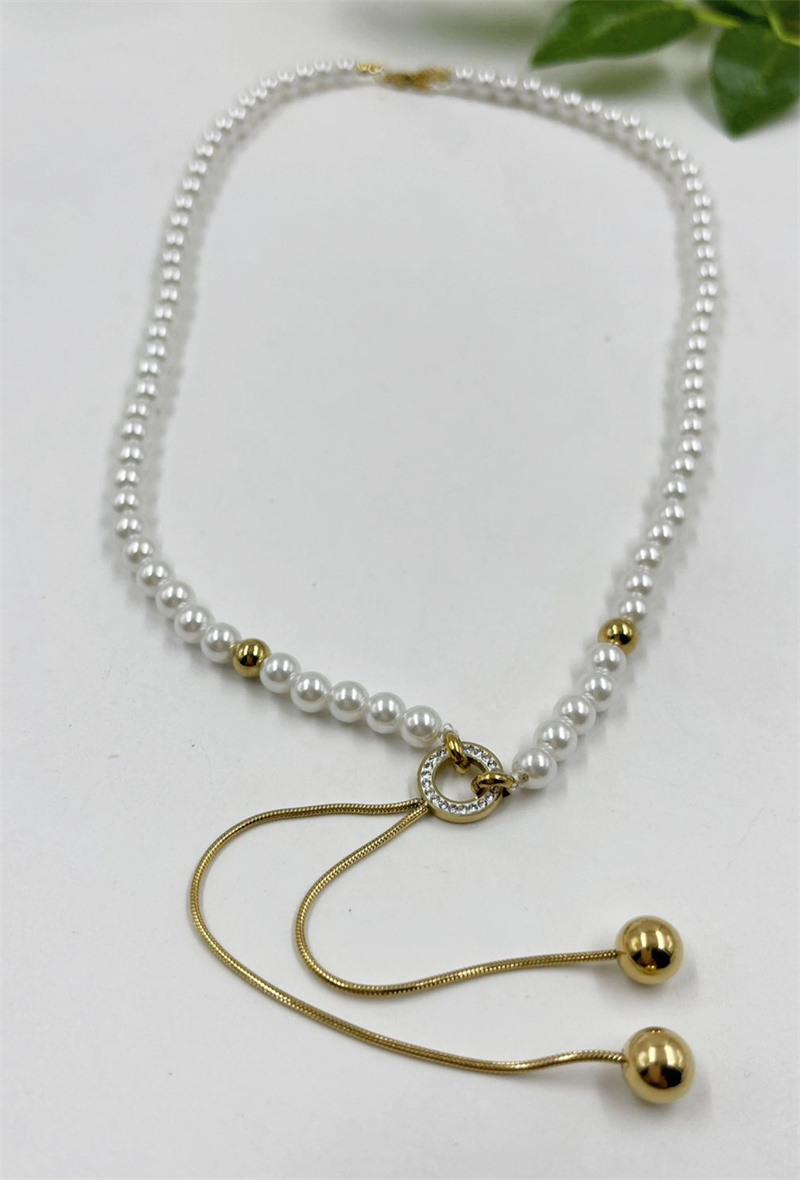 Grossiste ORIENT EXPRESS FIRST - Collier en Acier Inoxydable avec Perles