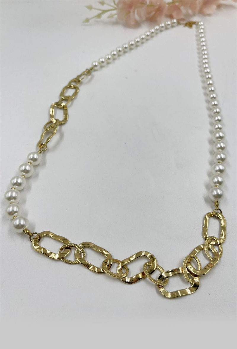 Grossiste ORIENT EXPRESS FIRST - Collier en Acier Inoxydable avec Perles