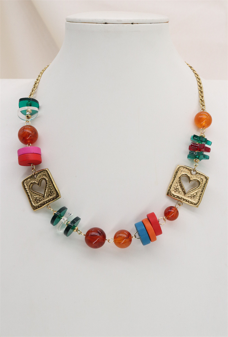 Wholesaler ORIENT EXPRESS FIRST - Stainless steel resin necklace