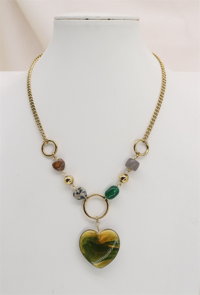 Wholesaler ORIENT EXPRESS FIRST - Stainless steel resin necklace