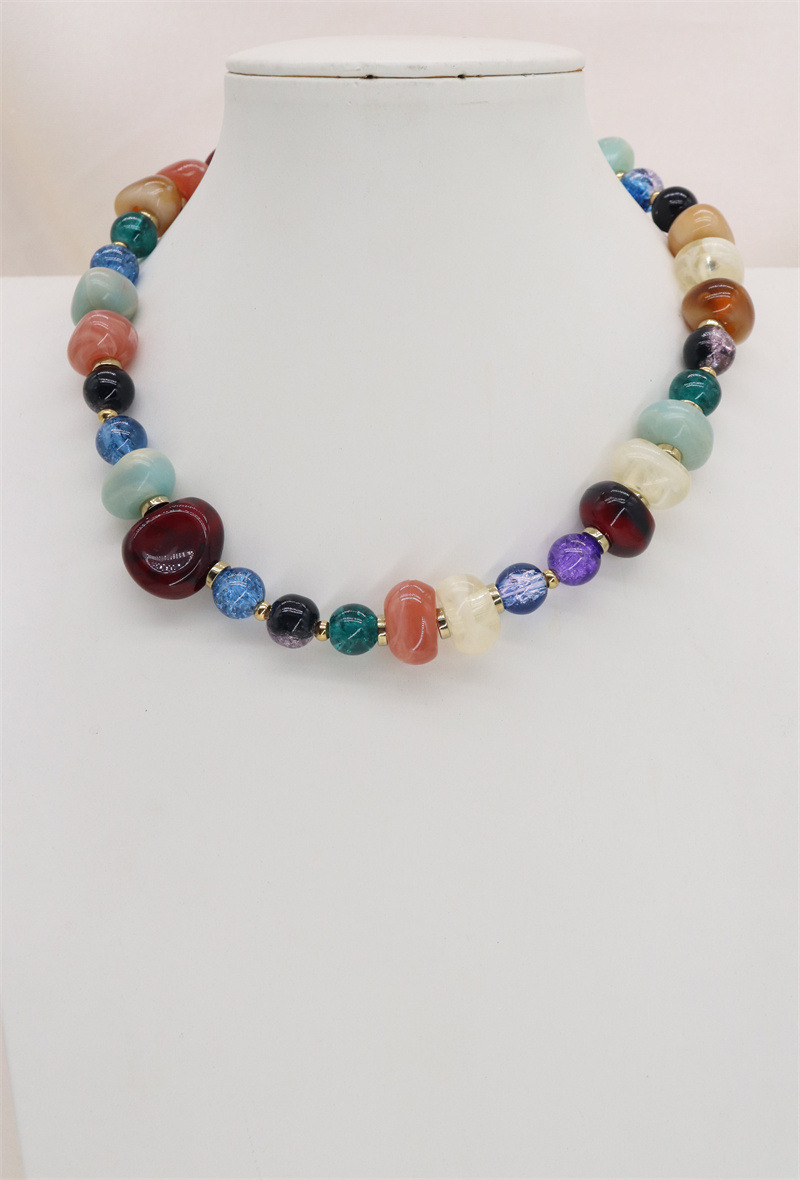 Wholesaler ORIENT EXPRESS FIRST - Stainless steel resin necklace
