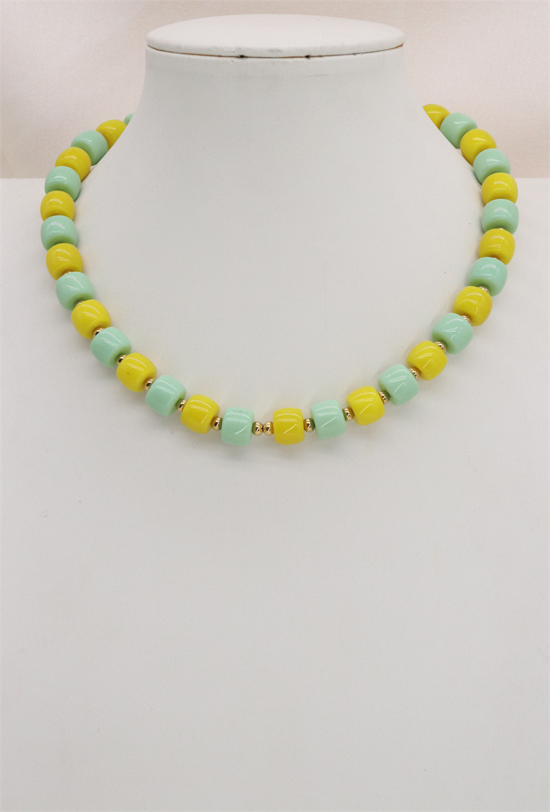 Wholesaler ORIENT EXPRESS FIRST - Stainless steel resin necklace