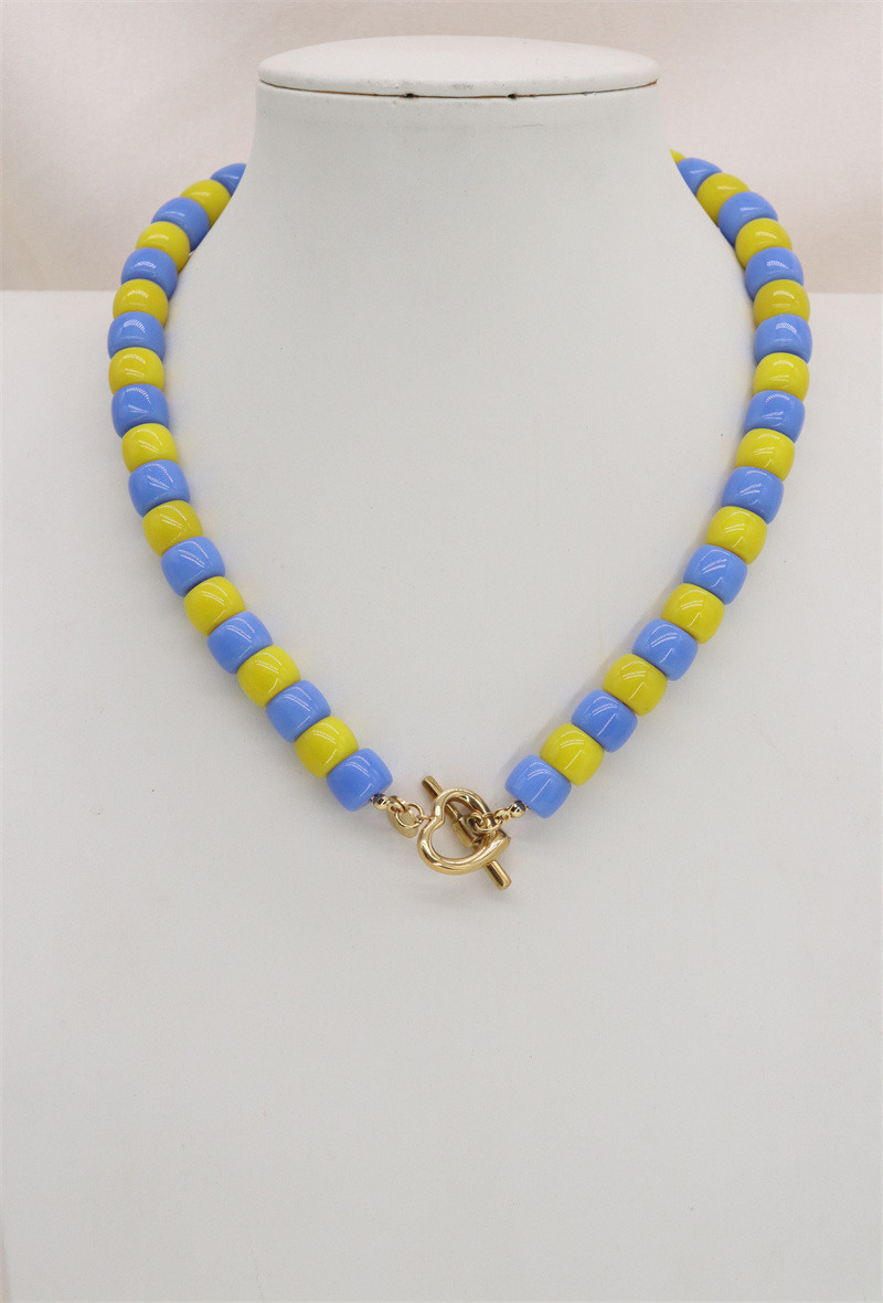 Wholesaler ORIENT EXPRESS FIRST - Stainless steel resin necklace