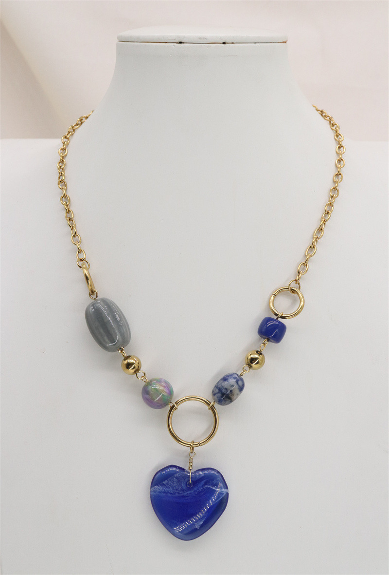 Wholesaler ORIENT EXPRESS FIRST - Stainless steel resin necklace