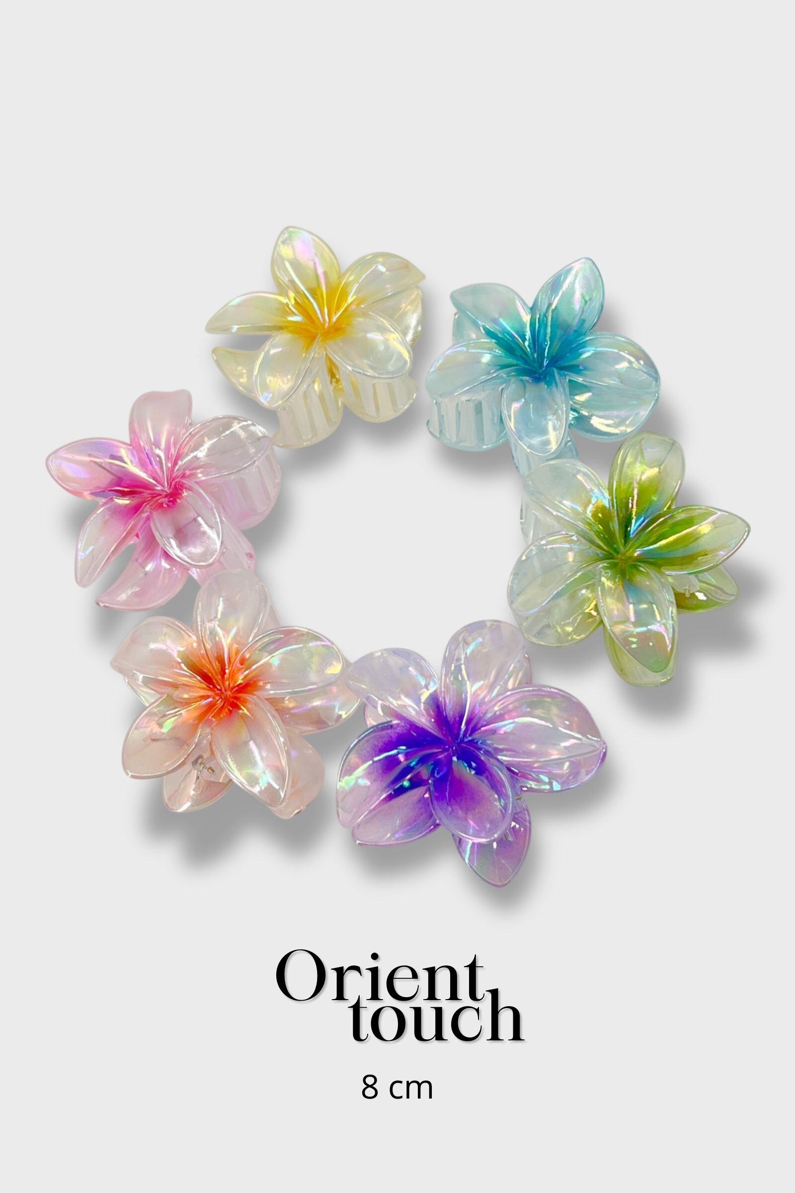 Wholesaler ORIENT TOUCH - 8CM ACETATE FLOWER CLIP