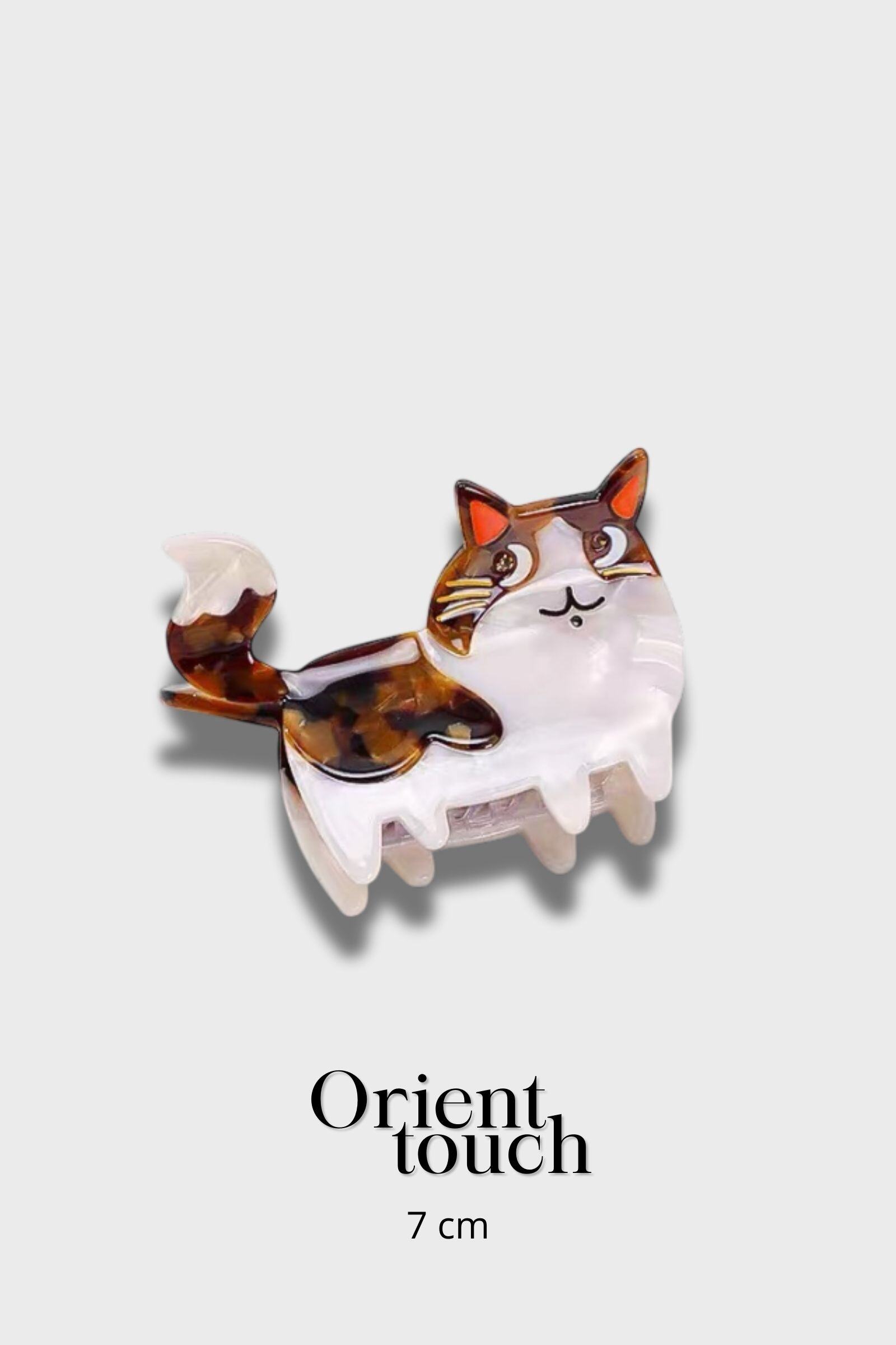 Wholesaler ORIENT TOUCH - ACETATE CAT HAIR CLIP 7CM