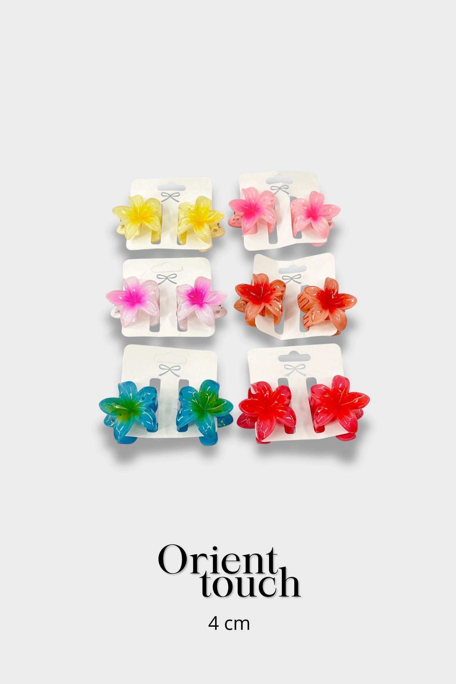 Wholesaler ORIENT TOUCH - 4CM ACETATE FLOWER CLIP