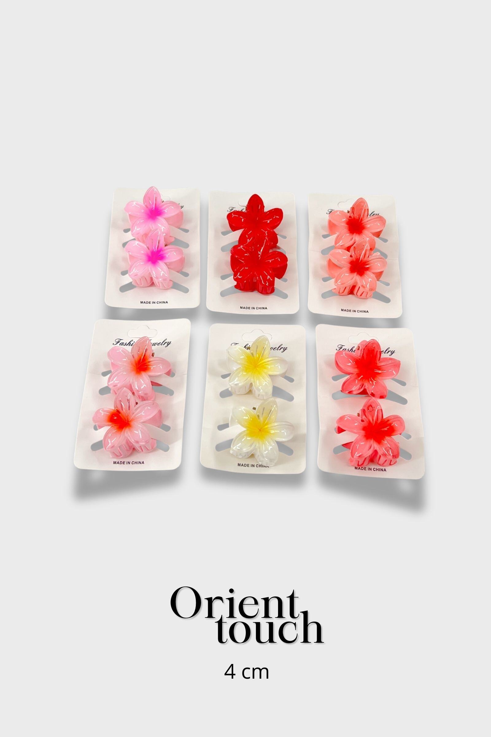 Wholesaler ORIENT TOUCH - 4CM ACETATE FLOWER CLIP