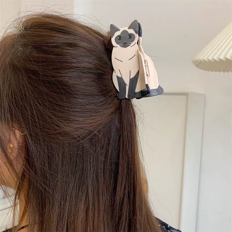 Wholesaler ORIENT TOUCH - ACETATE CAT HAIR CLIP 9CM