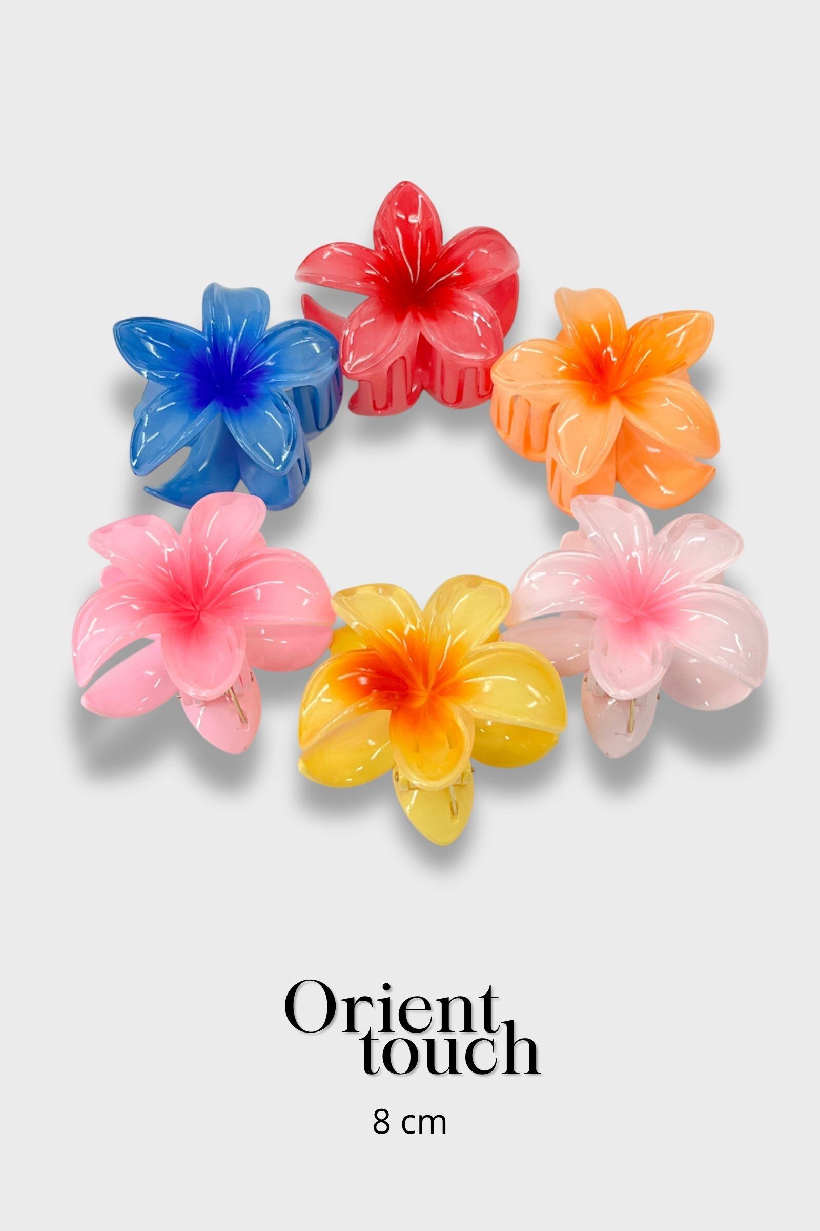 Wholesaler ORIENT TOUCH - 8CM ACETATE FLOWER CLIP