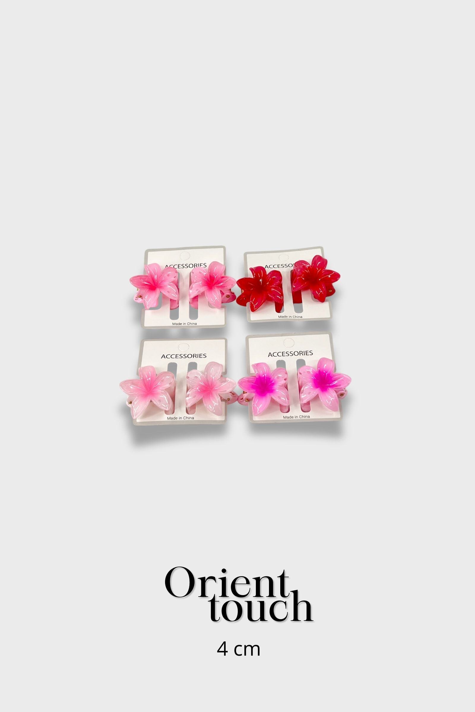 Wholesaler ORIENT TOUCH - 4CM ACETATE FLOWER CLIP