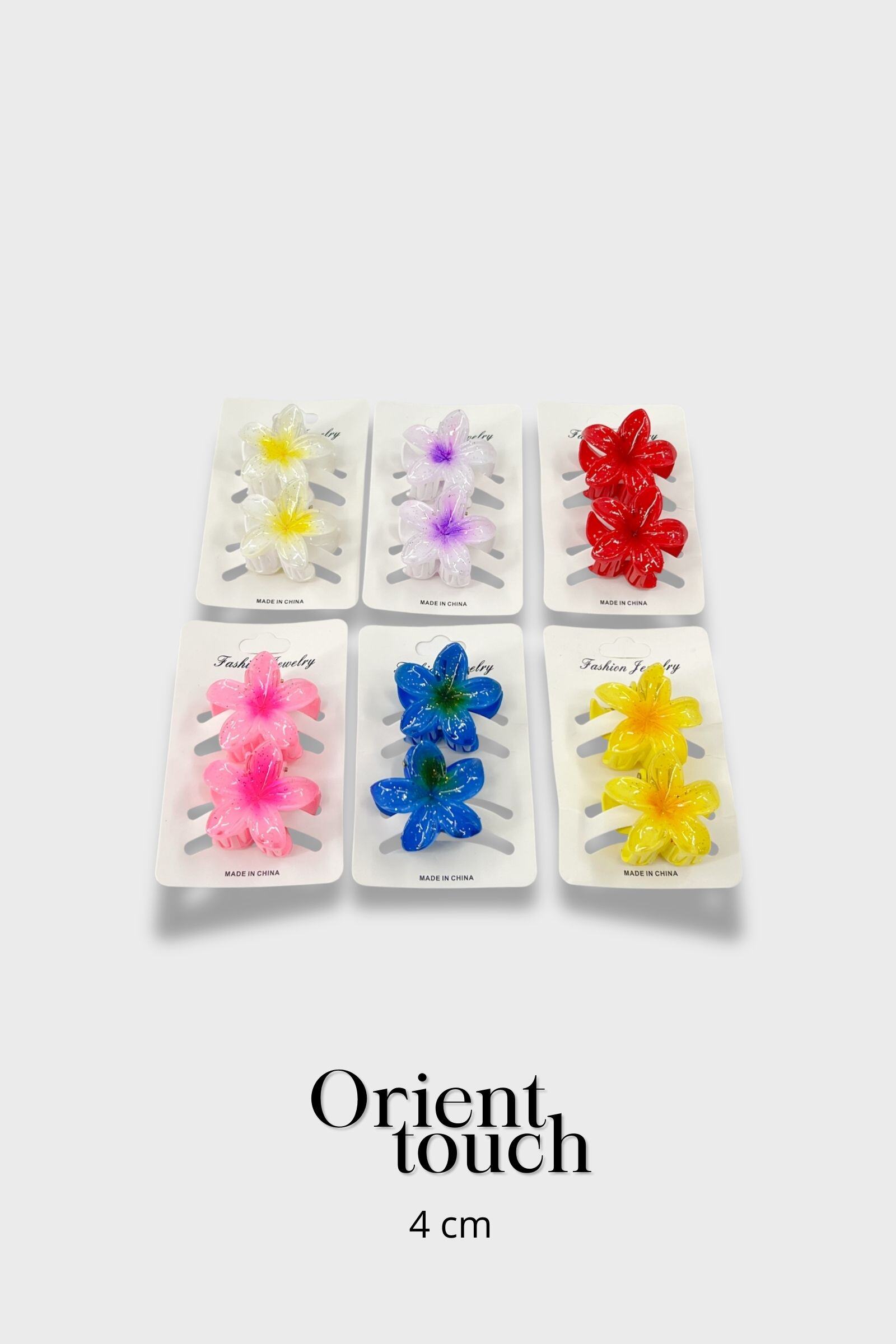 Wholesaler ORIENT TOUCH - 4CM ACETATE FLOWER CLIP