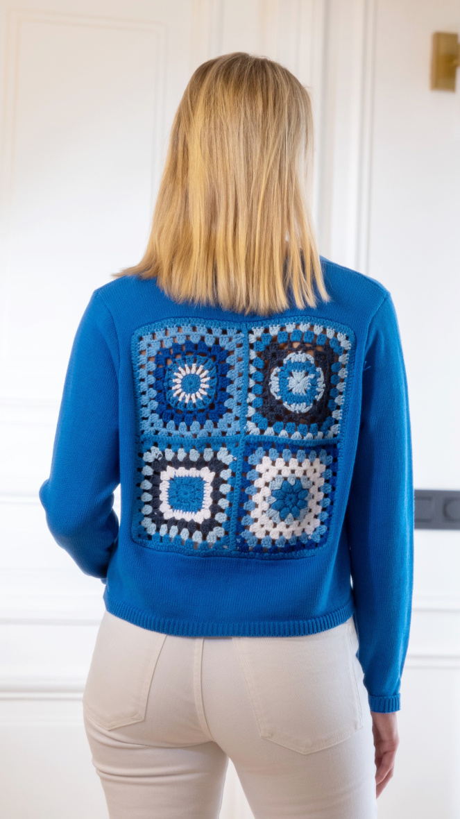 Wholesaler Orlinn - Crop cardigan with handmade crochet details