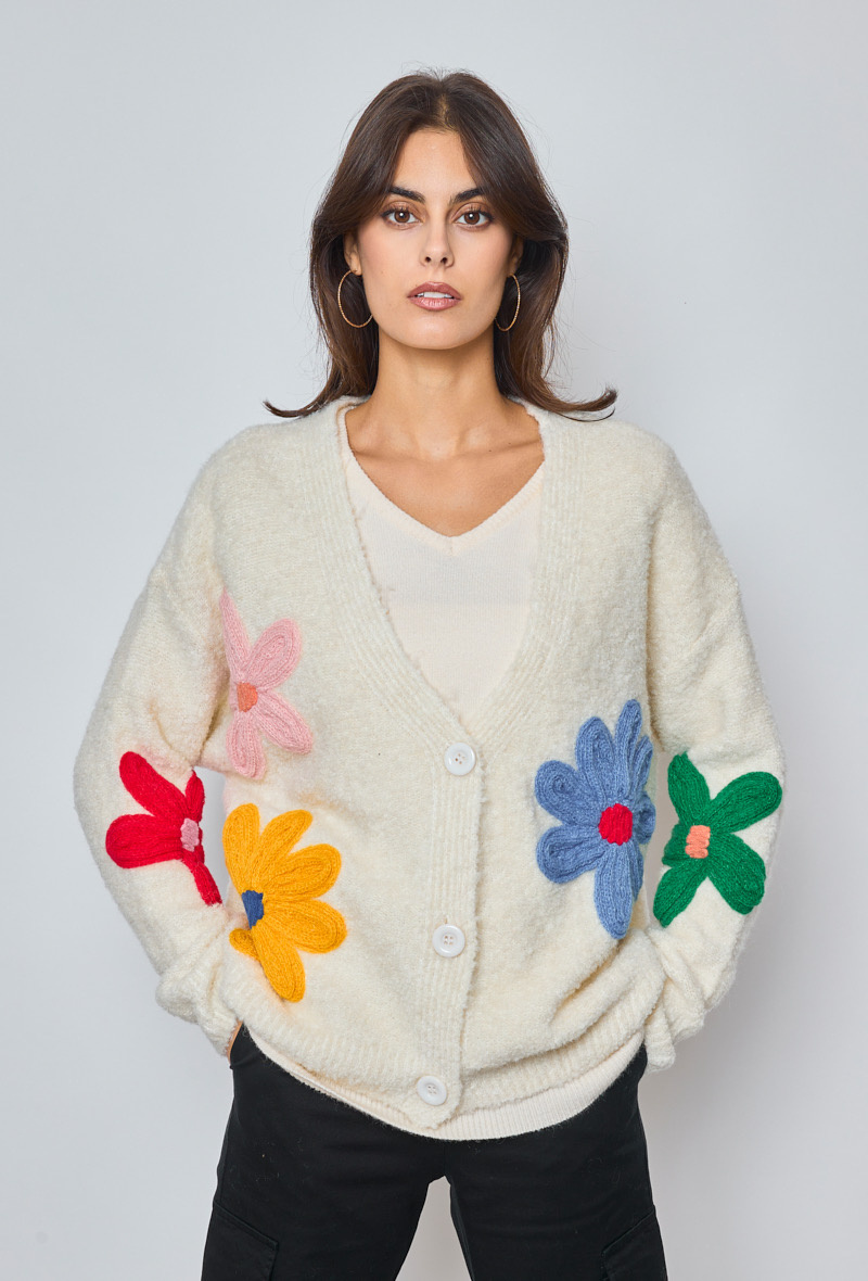 Wholesaler Orlinn - Gilet fleurs avec boutons