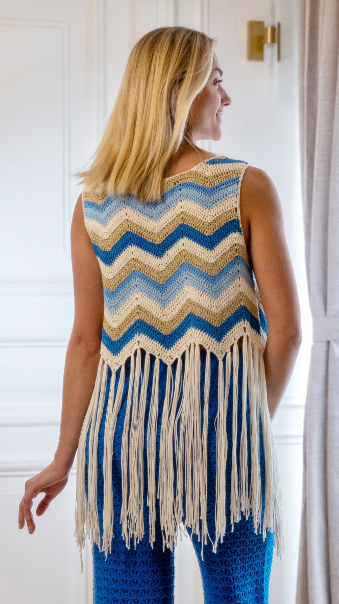 Wholesaler Orlinn - HANDMADE CROCHET JACKET WITH FRINGES