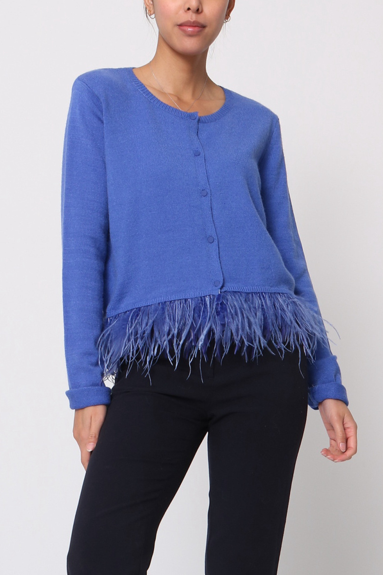 Wholesaler Orlinn - Cardigan with feathers