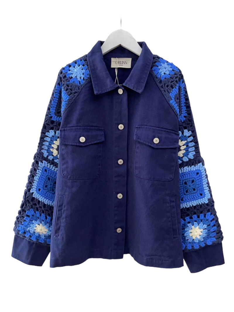 Wholesaler Orlinn - Denim jacket with handmade crochet