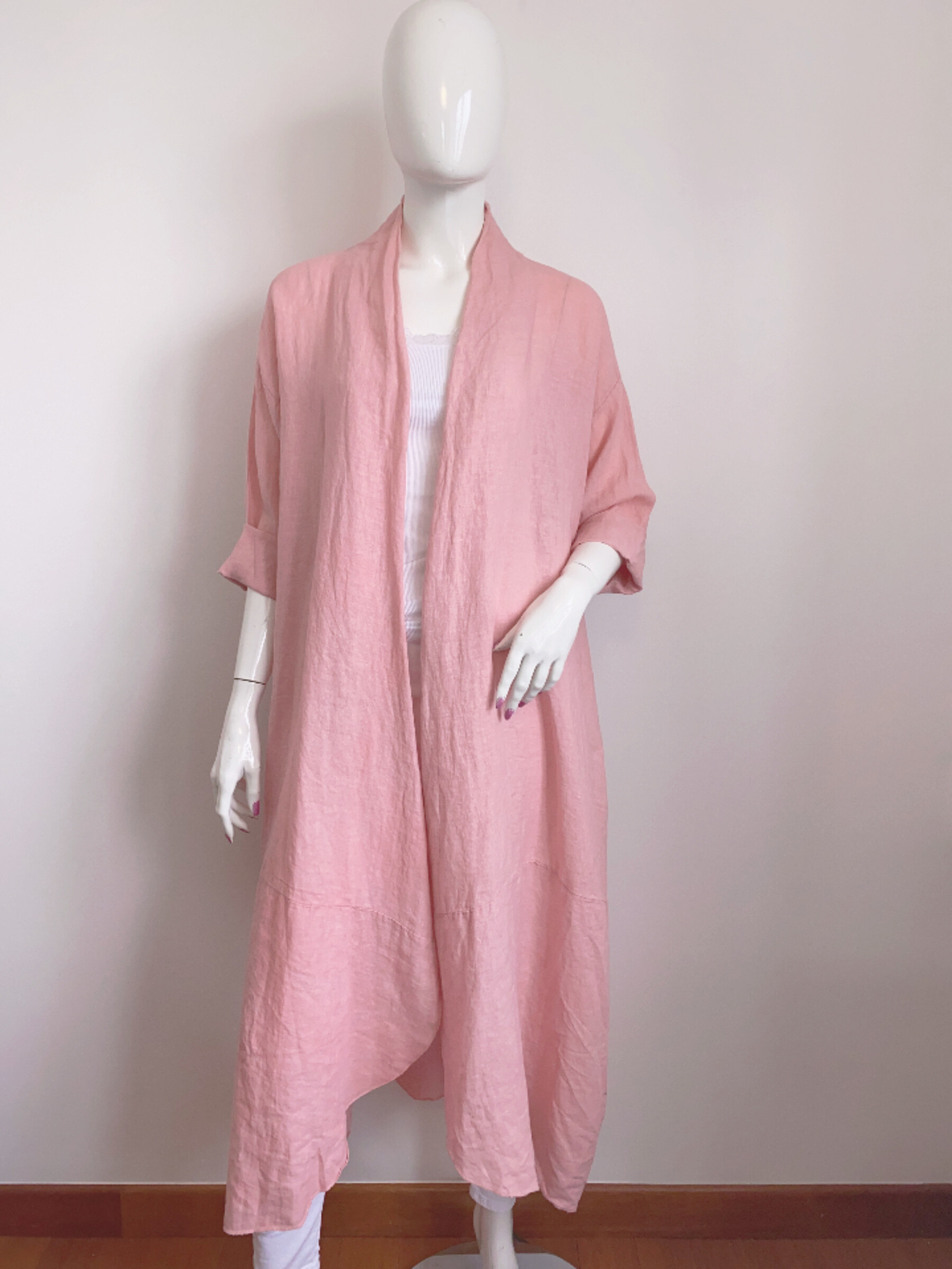 Wholesaler Ornella Paris - Linen vest with lace back