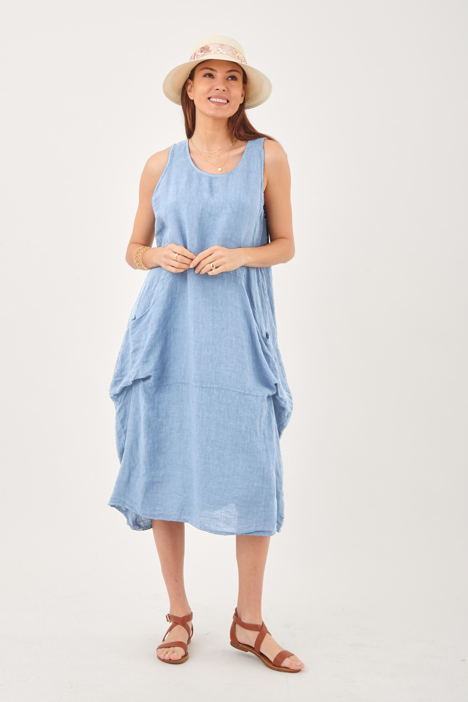 Großhändler Ornella Paris - Leinenkleid