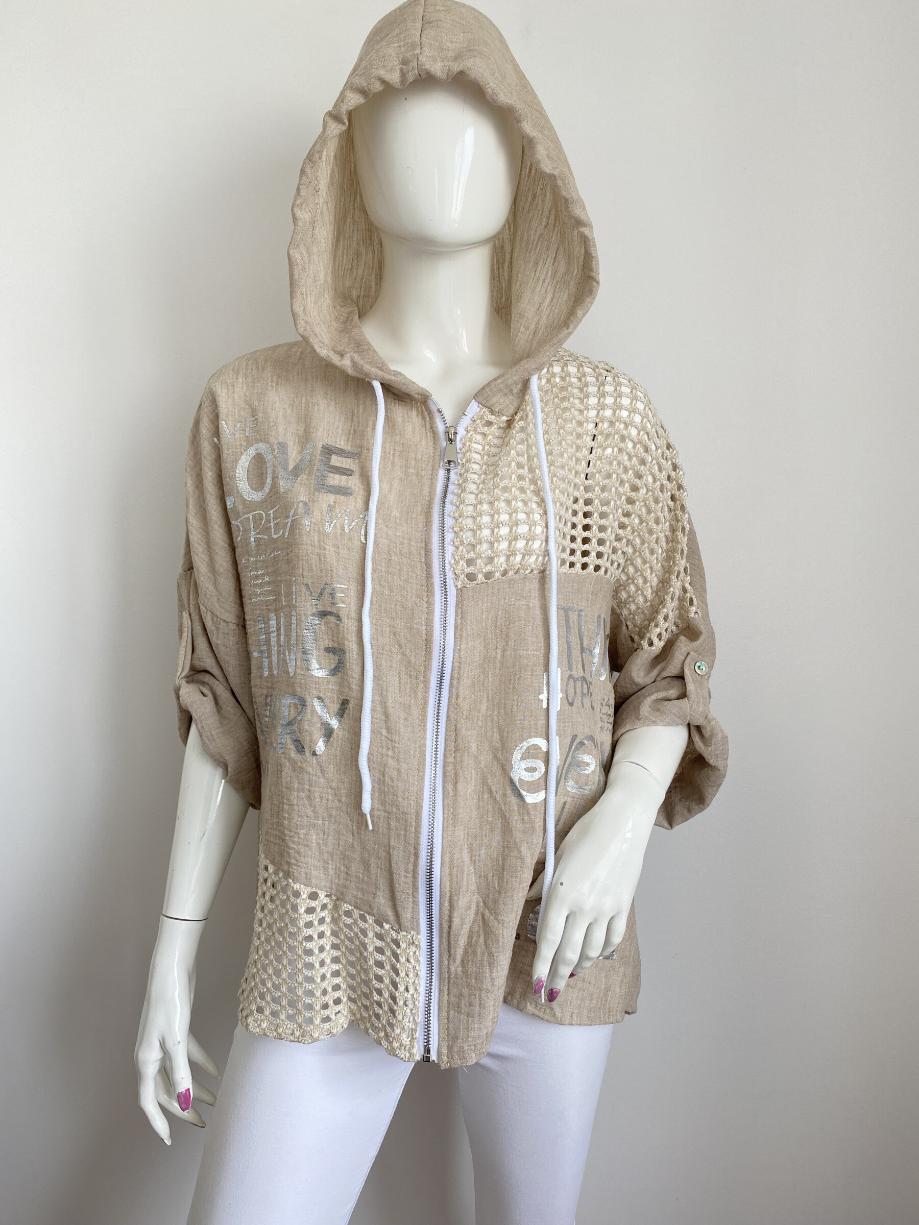 Grossiste Ornella Paris - Veste zippée imprimée