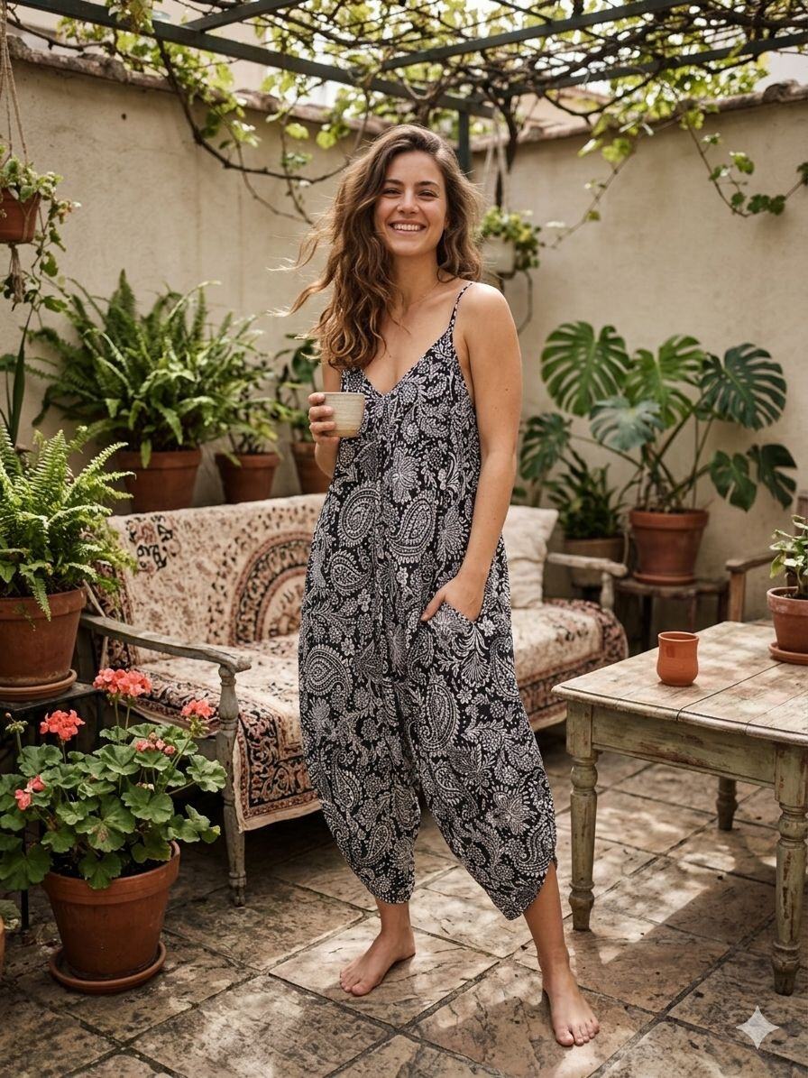 OVERSIZED PRINTED HAREM JUMPSUIT | Paris Fashion Shops