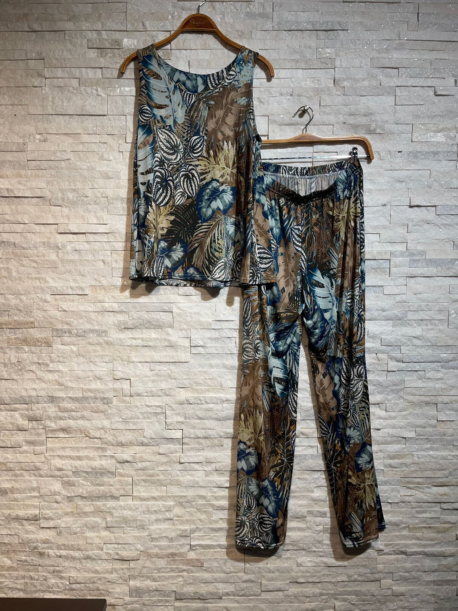 Wholesaler OXXYZEN - TOP & PRINTED PANTS SET
