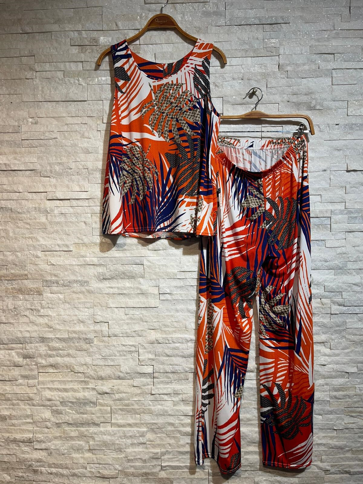 Wholesaler OXXYZEN - TOP & PRINTED PANTS SET