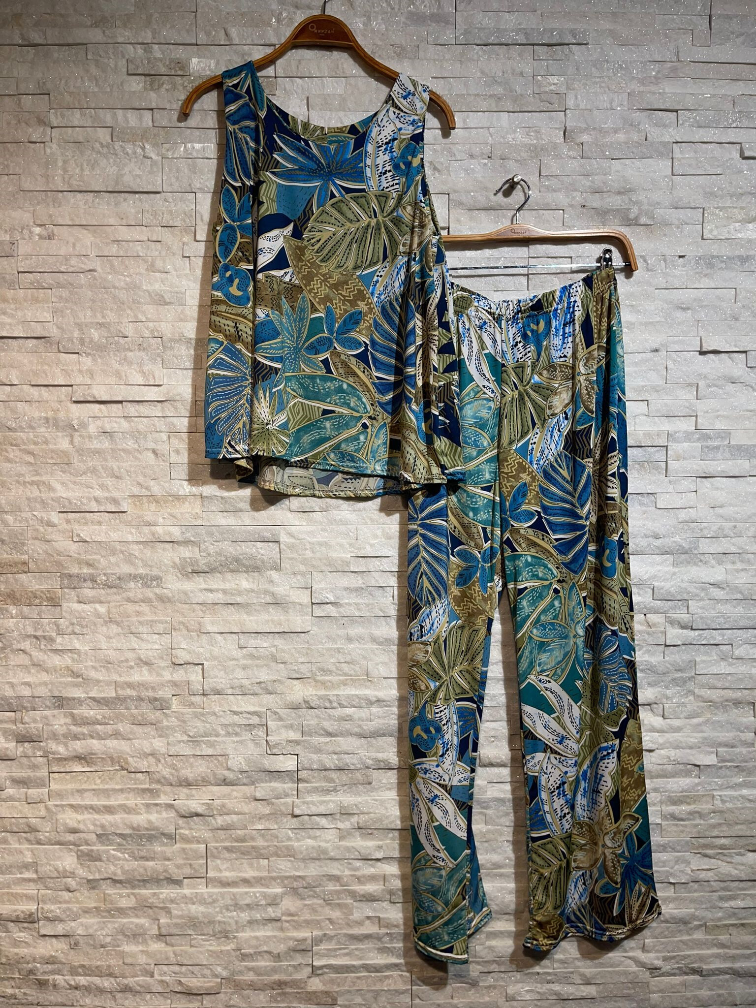 Wholesaler OXXYZEN - TOP & PRINTED PANTS SET