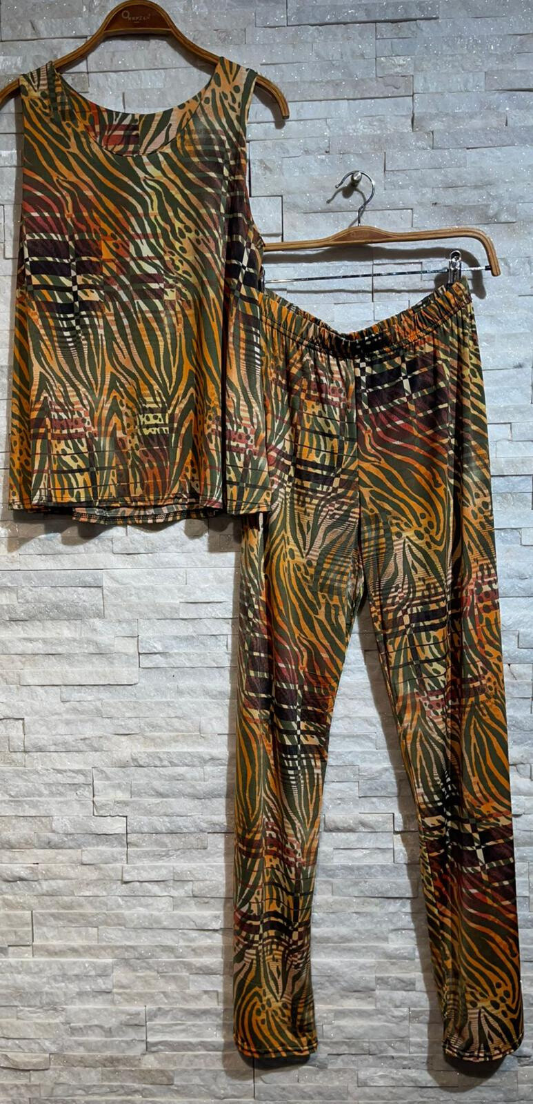 Wholesaler OXXYZEN - TOP & PRINTED PANTS SET