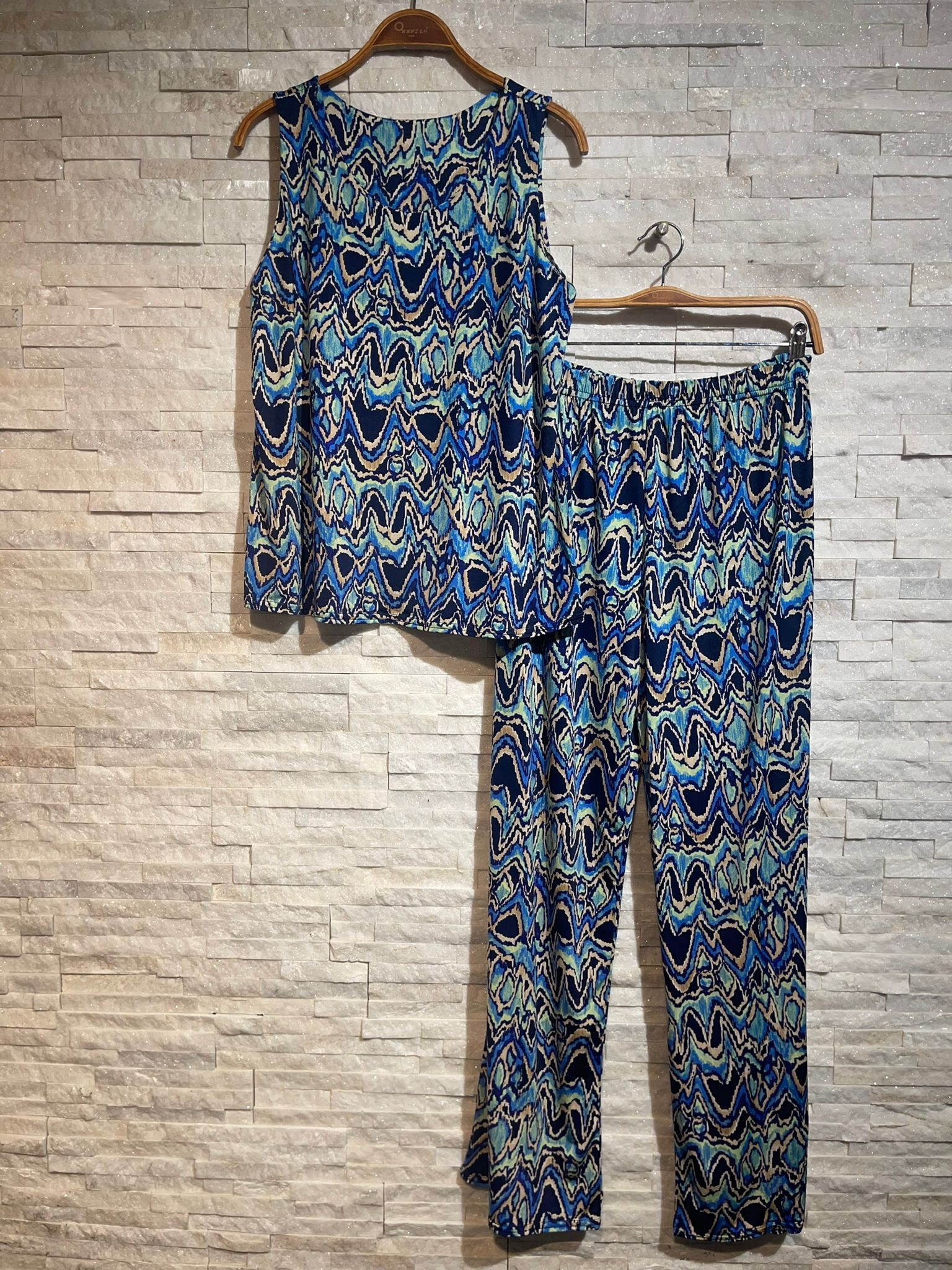 Wholesaler OXXYZEN - TOP & PRINTED PANTS SET