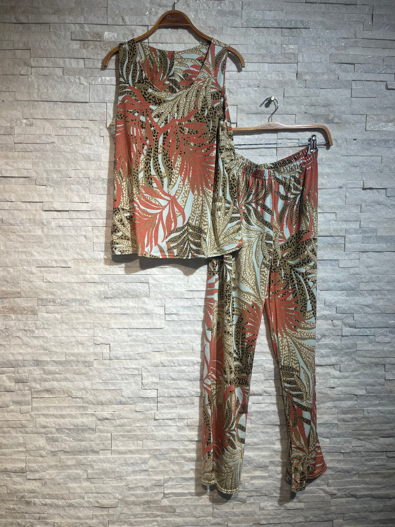 Wholesaler OXXYZEN - TOP & PRINTED PANTS SET