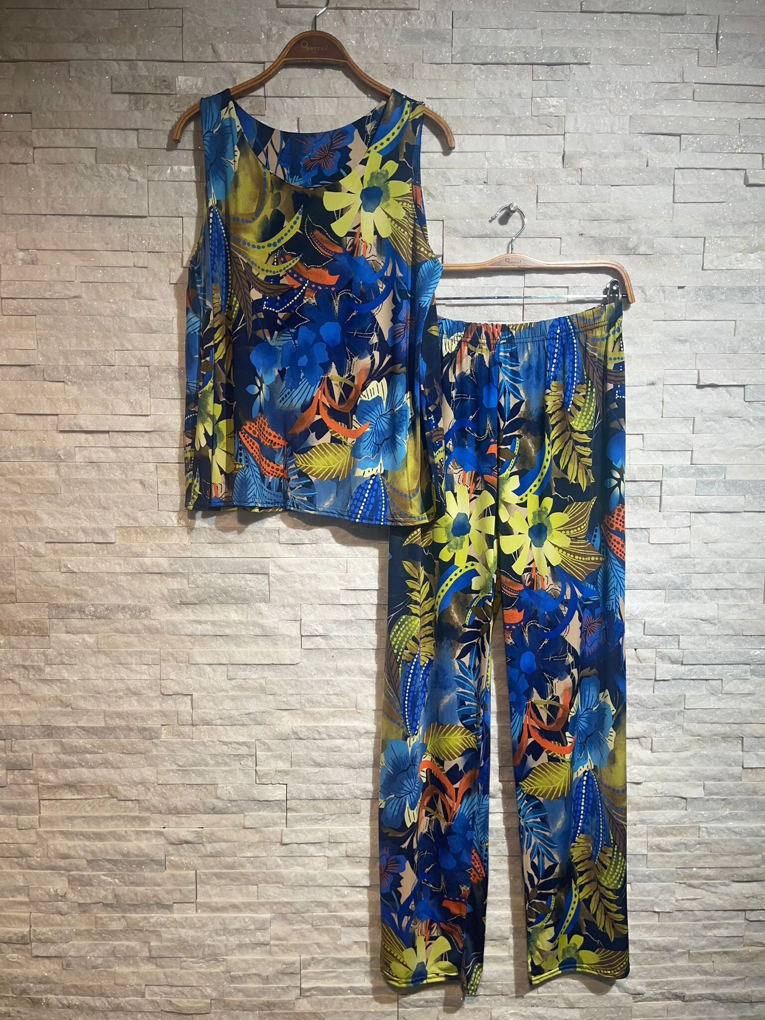 Wholesaler OXXYZEN - TOP & PRINTED PANTS SET