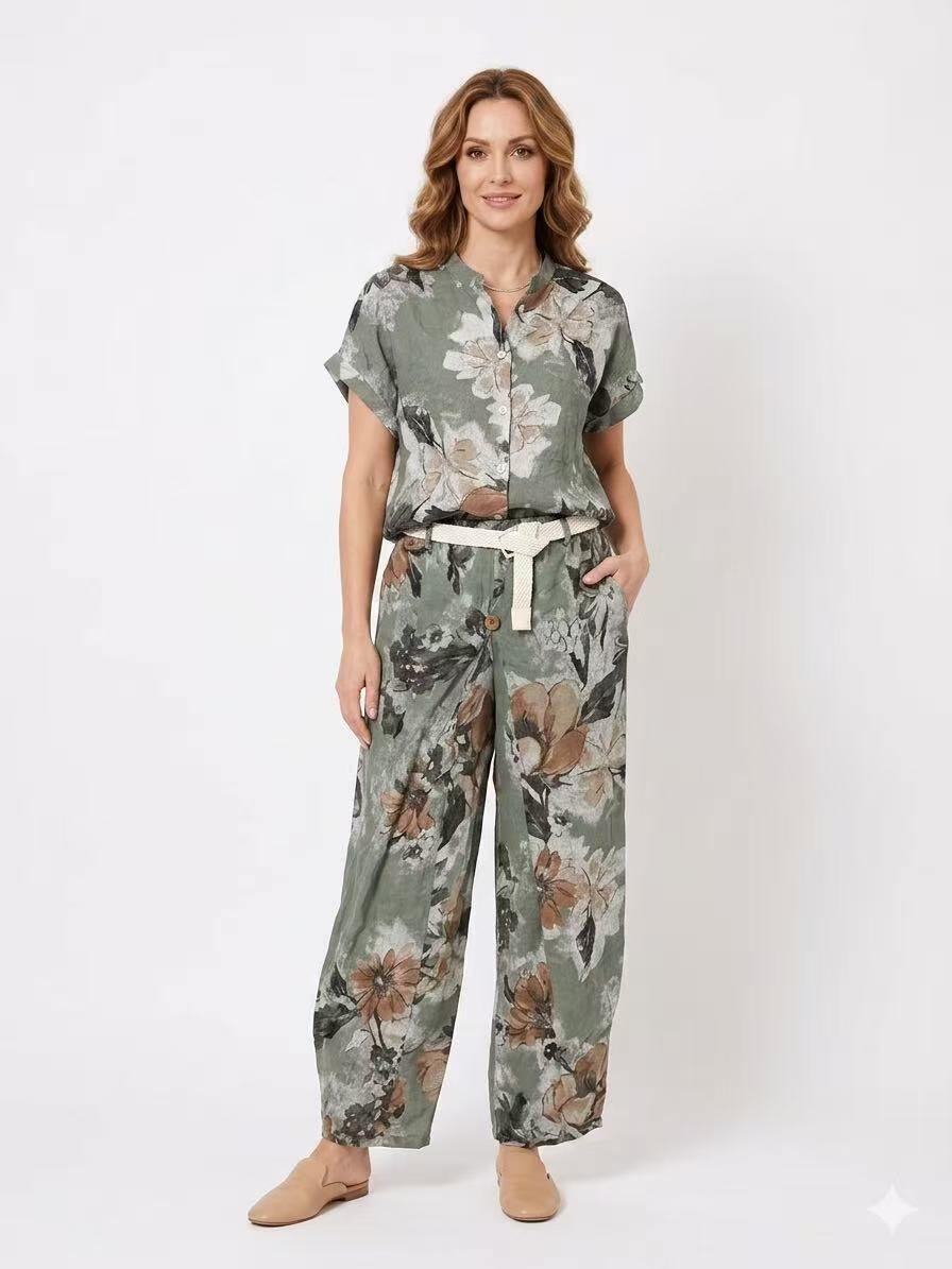 Mayorista OZ - CAMISA ESTAMPADA DE LINO