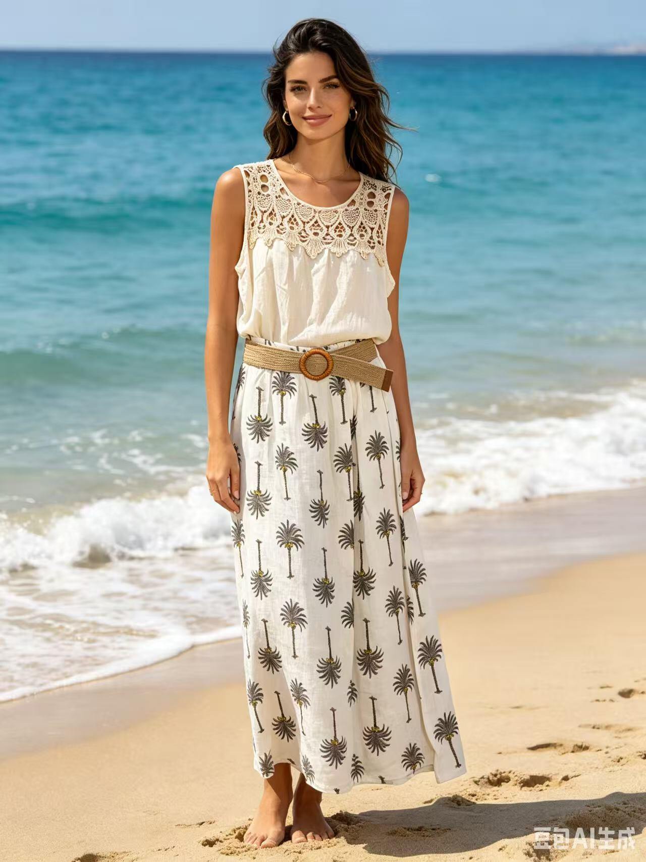 Wholesaler OZ - PRINTED LINEN SKIRT