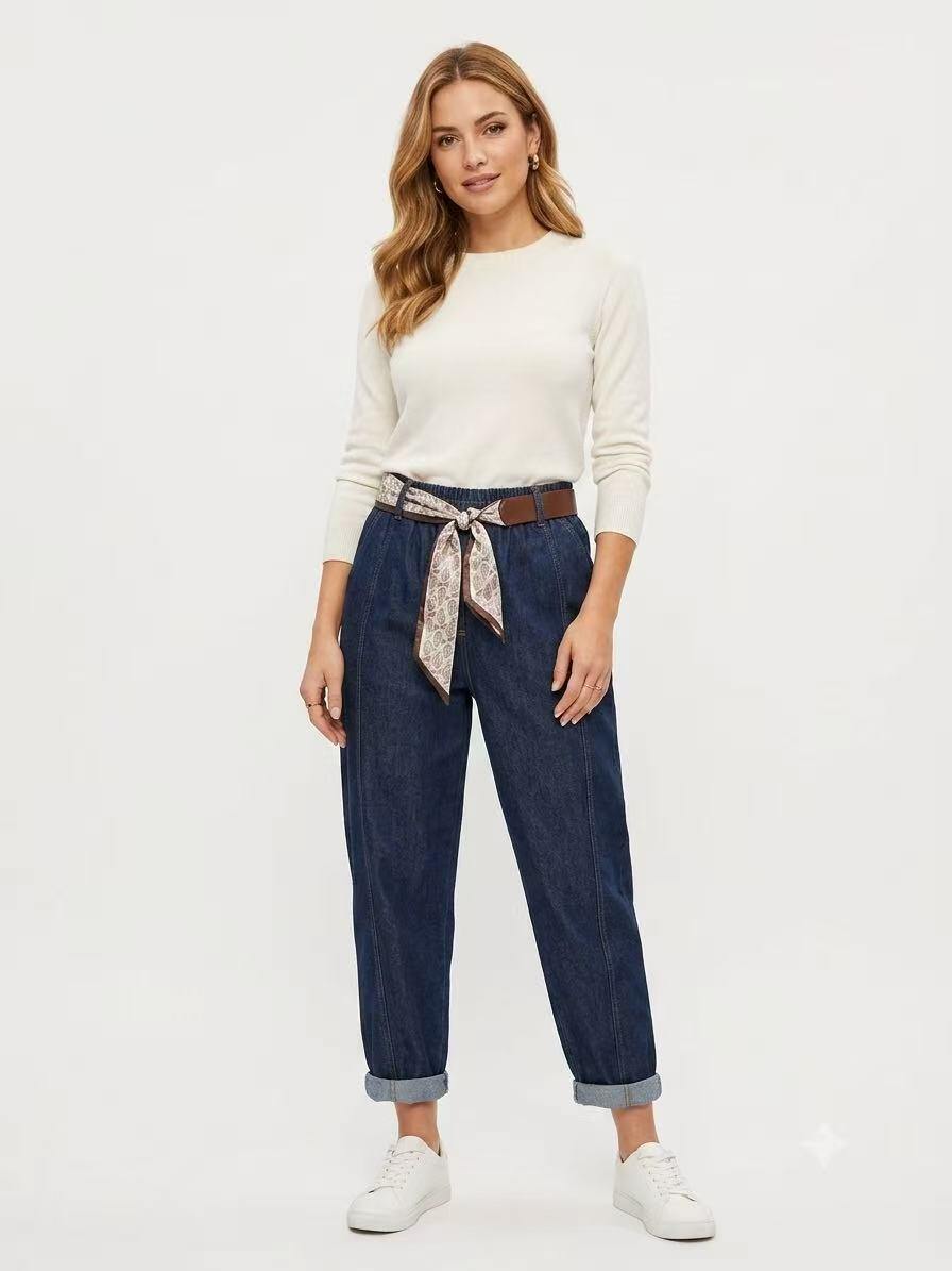 Wholesaler OZ - JEANS TROUSERS WITH BELT