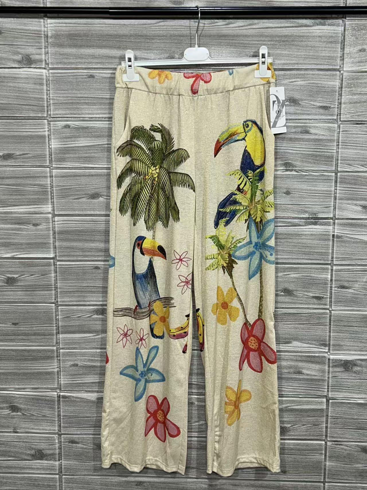 Grossista OZ - PANTALONE STAMPATO CON LUREX