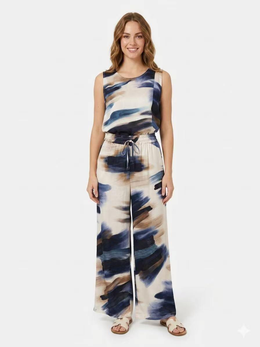 Wholesaler OZ - PRINTED SATIN TROUSERS