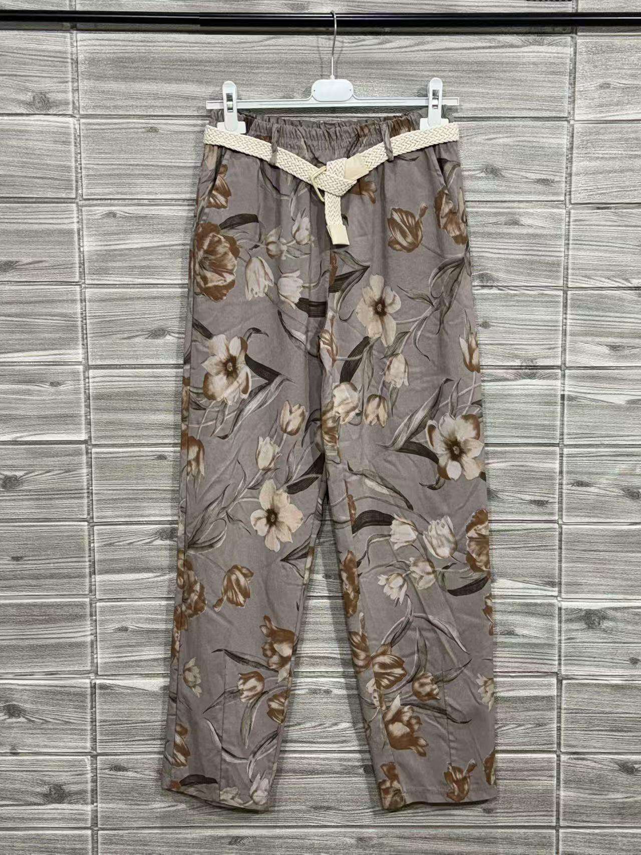 Grossista OZ - PANTALONE STAMPATO CON CINTURA