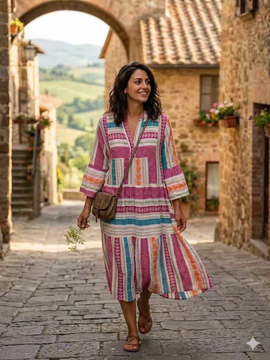 Mayorista OZ - VESTIDO ESTAMPADO