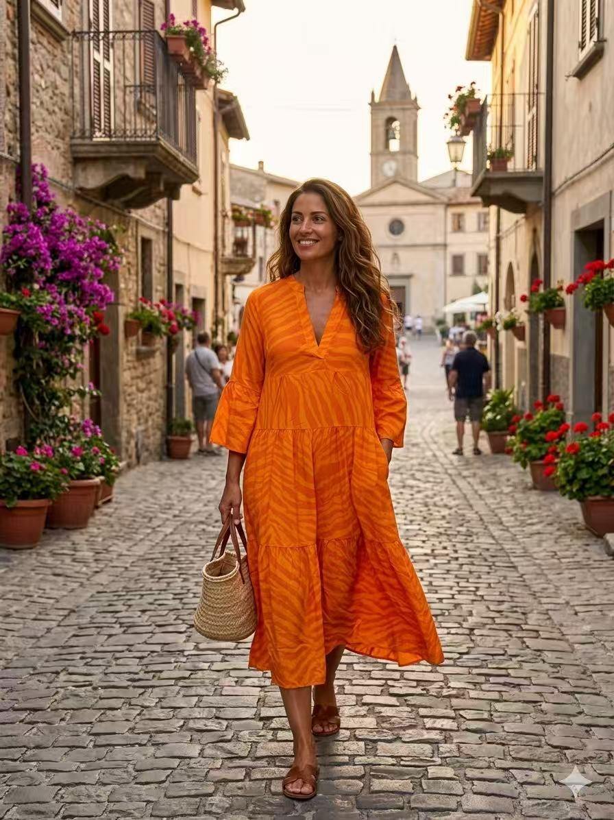 Mayorista OZ - VESTIDO ESTAMPADO