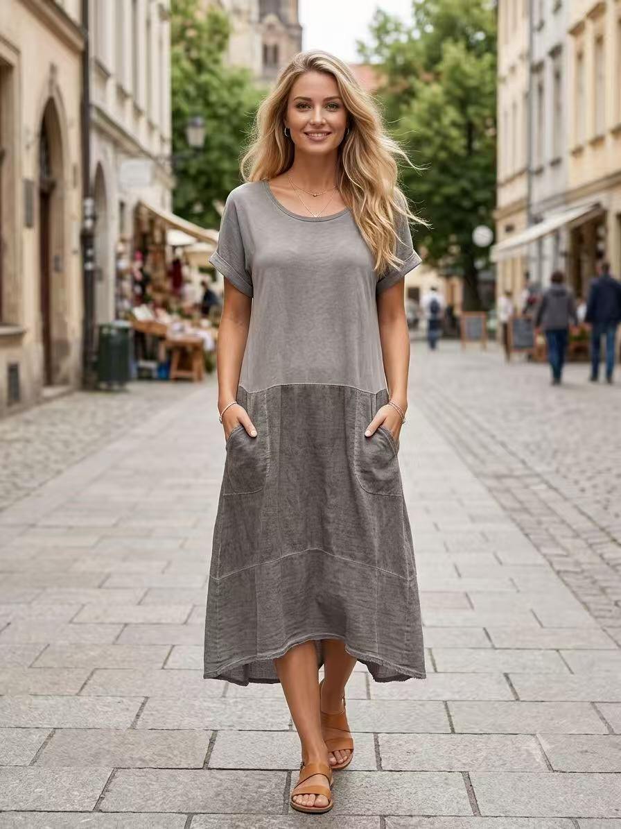 Wholesaler OZ - LINEN BLEND DRESS