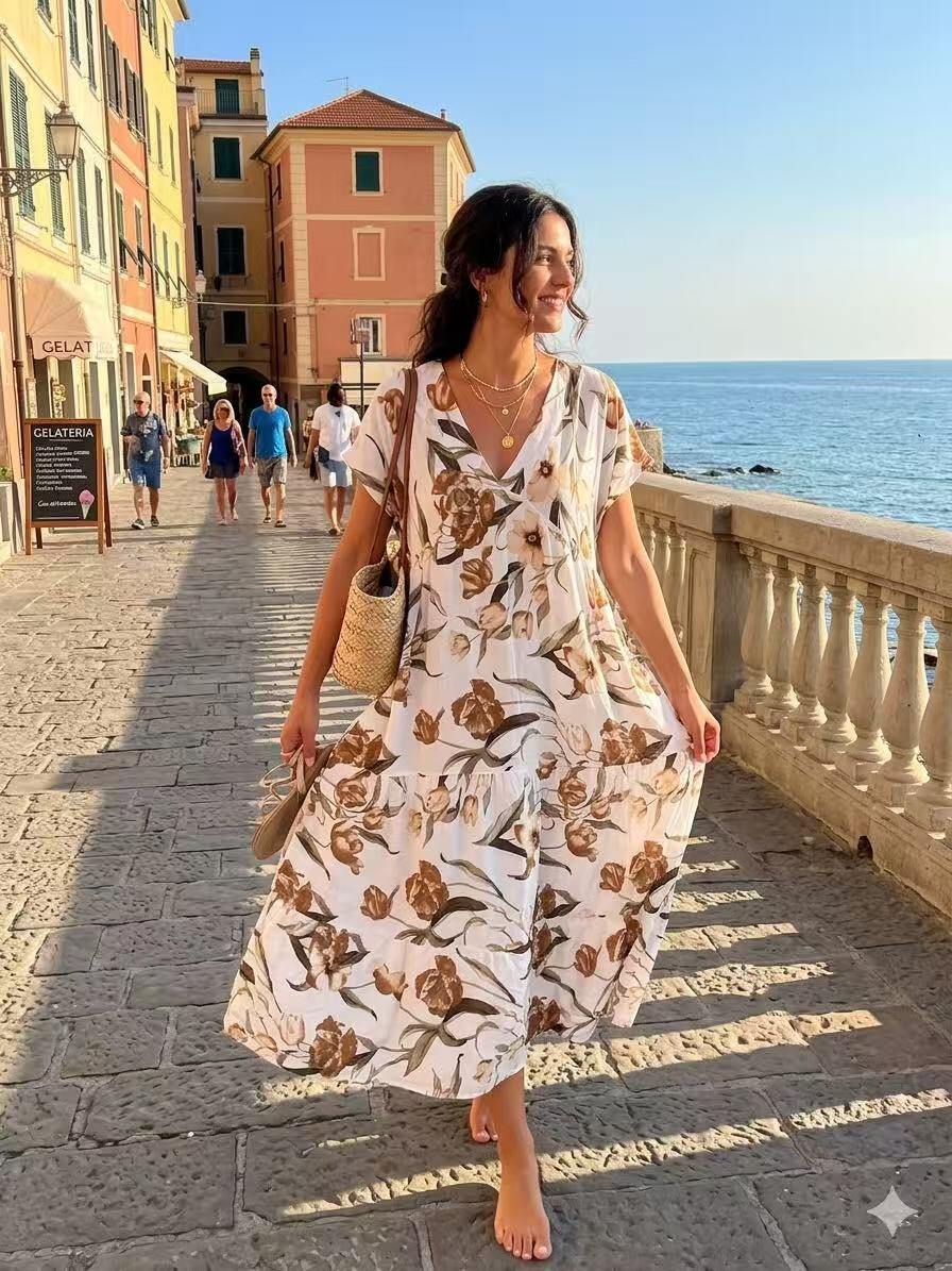 Mayorista OZ - VESTIDO ESTAMPADO