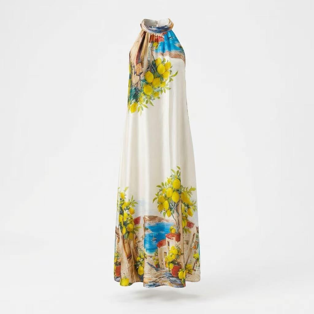 Wholesaler OZ - PRINTED SILK DRESS